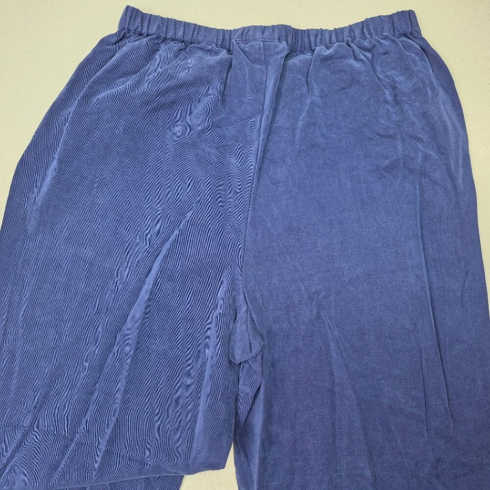 Soft Surroundings Women's Purple Wide Leg Relaxed Baggy Flare Pants Sz M 28/27 - Picture 4 of 5